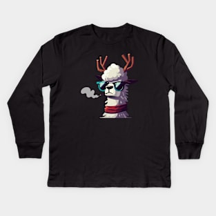 Llama Cool Head Kids Long Sleeve T-Shirt